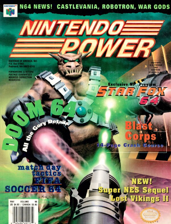 Nintendo Power Issue 096 (May 1997) cover